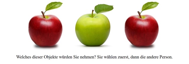 Bild 2: Beispielaufgabe aus dem ‚Social Mindfulness‘ Paradigma. Bild 2: Beispielaufgabe aus dem ‚Social Mindfulness‘ Paradigma.