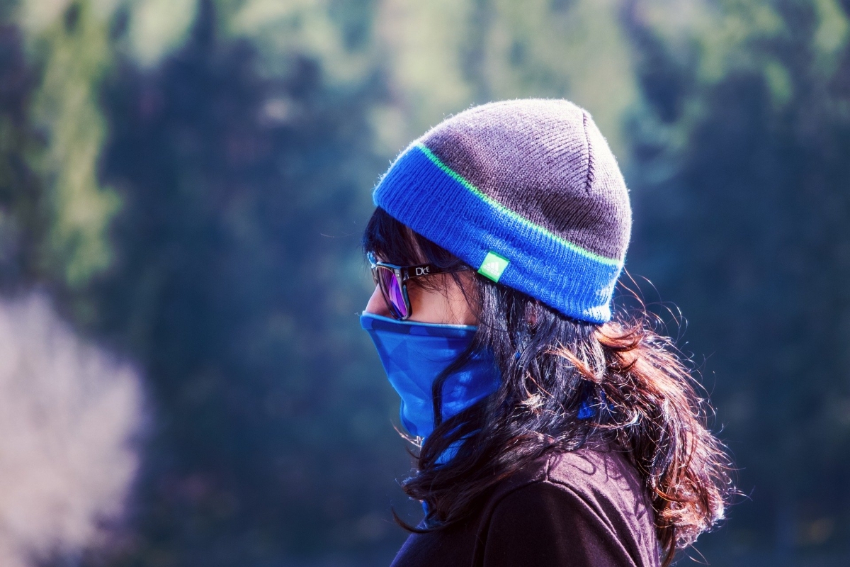 woman with mask