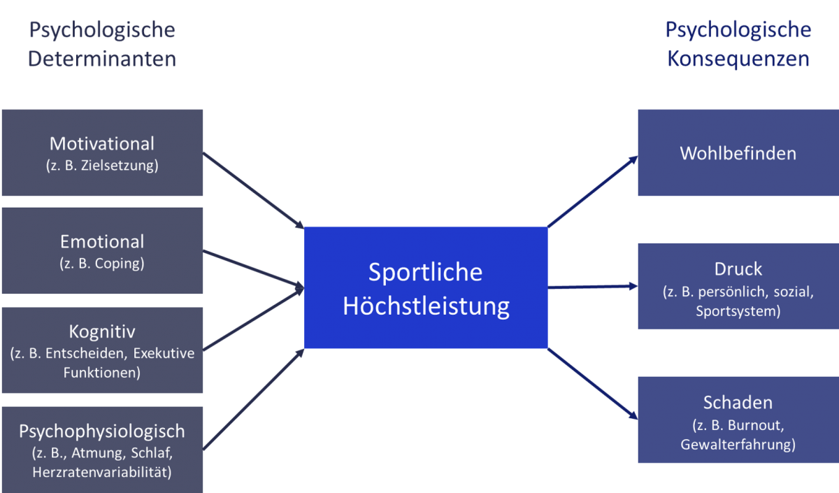 Abbildung 2: Psychologische Determinanten und Konsequenzen sportlicher Höchstleistung. Abbildung 2: Psychologische Determinanten und Konsequenzen sportlicher Höchstleistung.